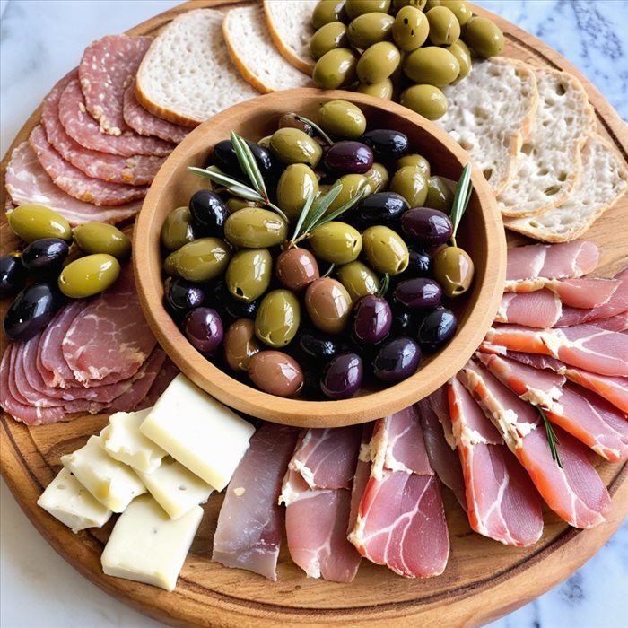 Accompagnements légers pour un plateau de charcuterie