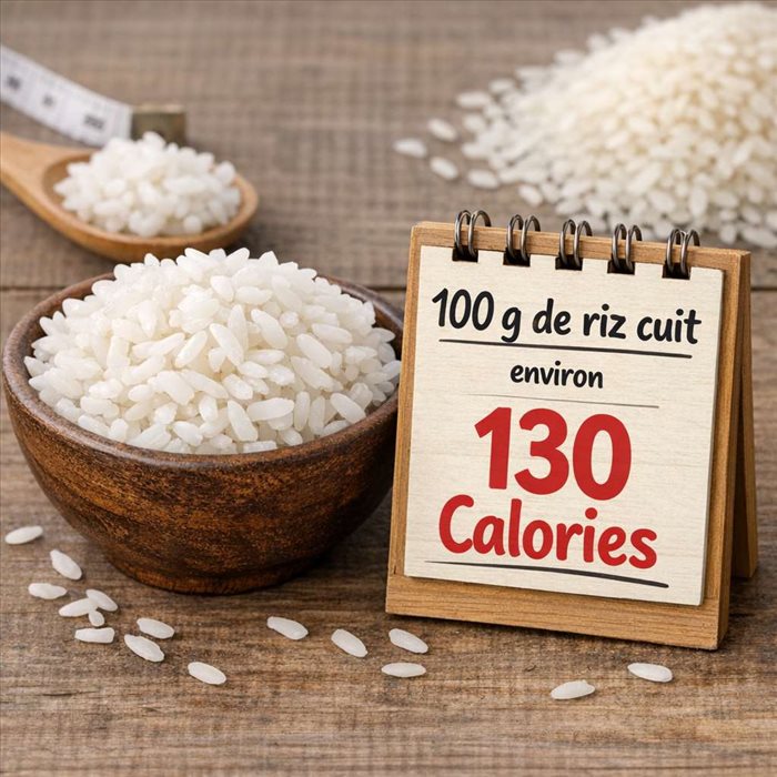 Combien de calories dans 100 g de riz cuit ? | Guide complet