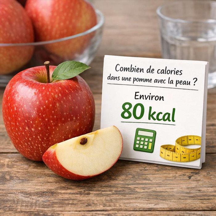 Combien de calories dans une pomme avec la peau ?