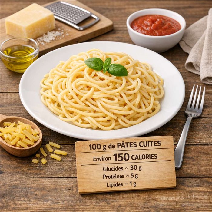 Combien de calories dans 100 g de pâtes cuites ? | Guide complet