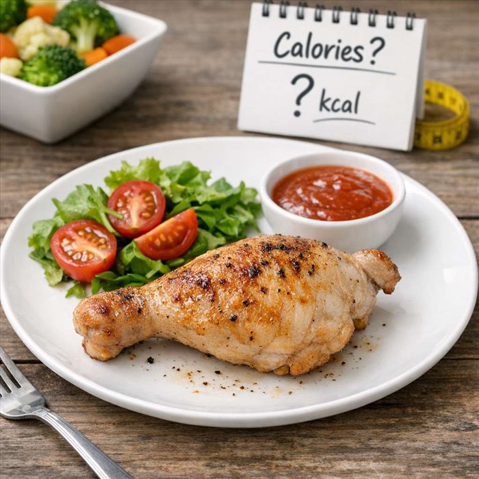 Combien de calories dans une cuisse de poulet rôti sans peau ?