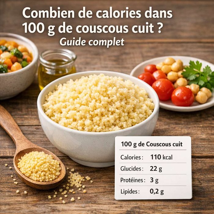 Calories du couscous cuit : combien dans 100 g ?