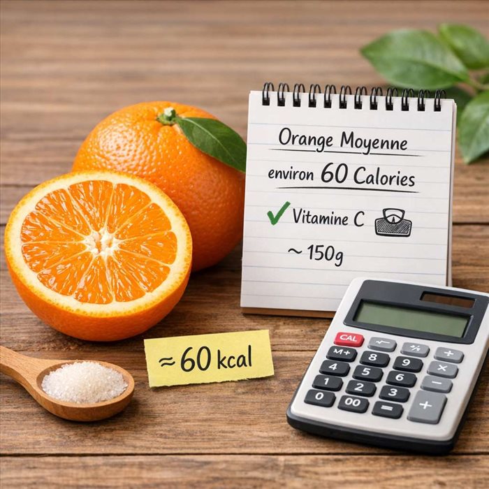 Combien de calories dans une orange moyenne ? Guide complet et simple