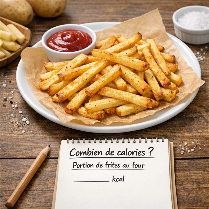Combien de calories dans une portion de frites au four ?