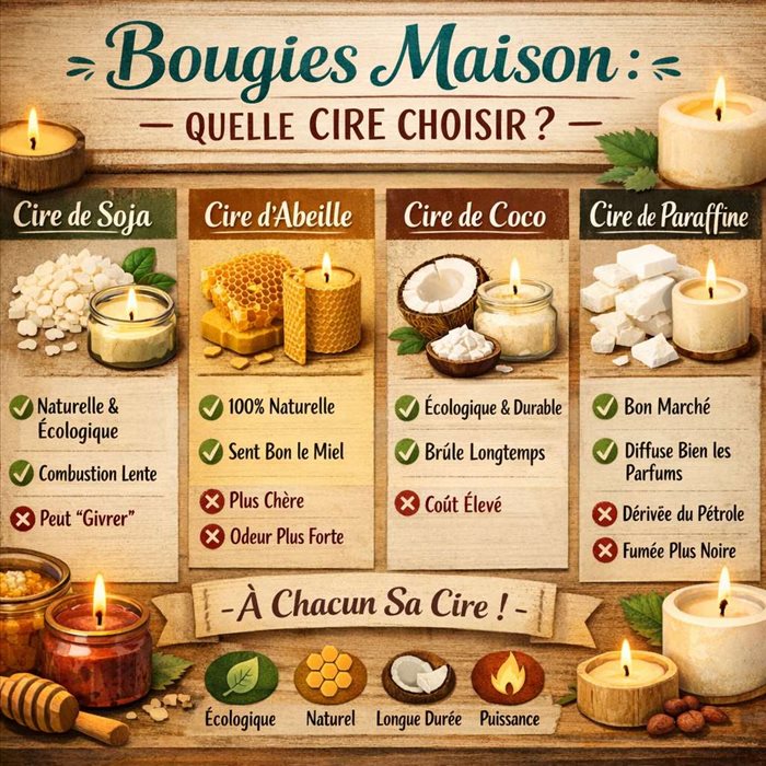 Bougies maison : quelle cire choisir pour une ambiance douce ?