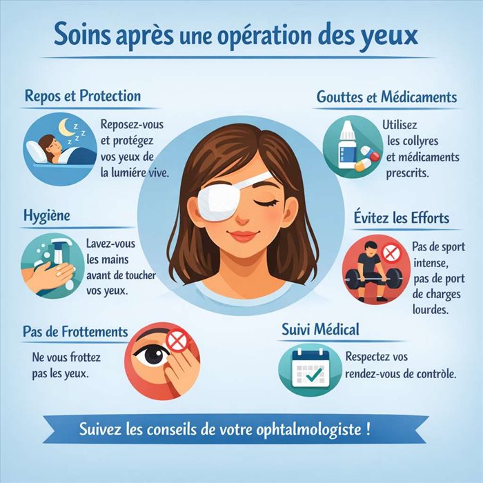 Quels soins après une opération des yeux pour bien récupérer ?