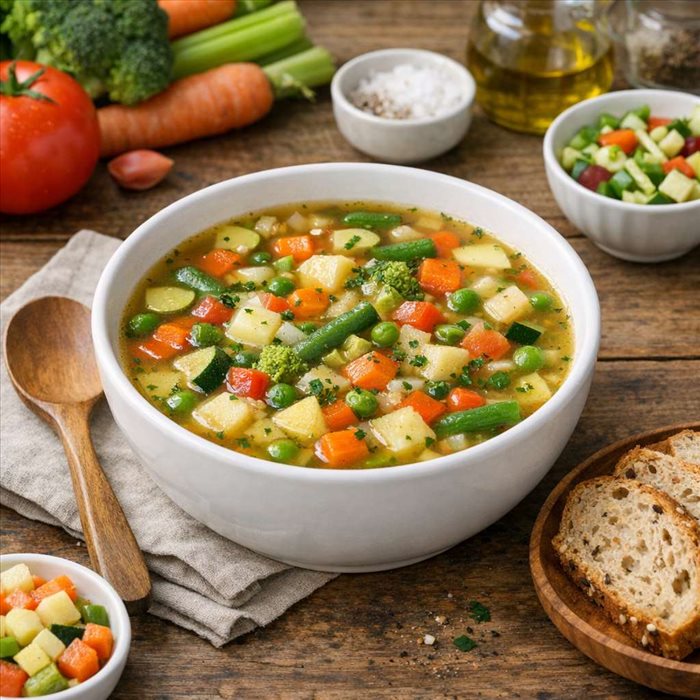 Calories d’un bol de soupe de légumes : combien en contient-il ?