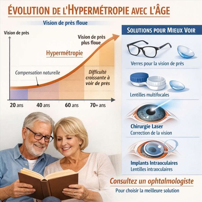 Comment l’hypermétropie évolue-t-elle avec l’âge ?